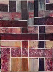 Chris M, cuboid pattern, acrylic & modelling paste.jpg